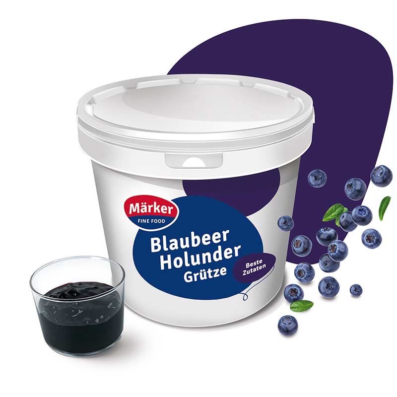 Blaubeer Holunder Grütze