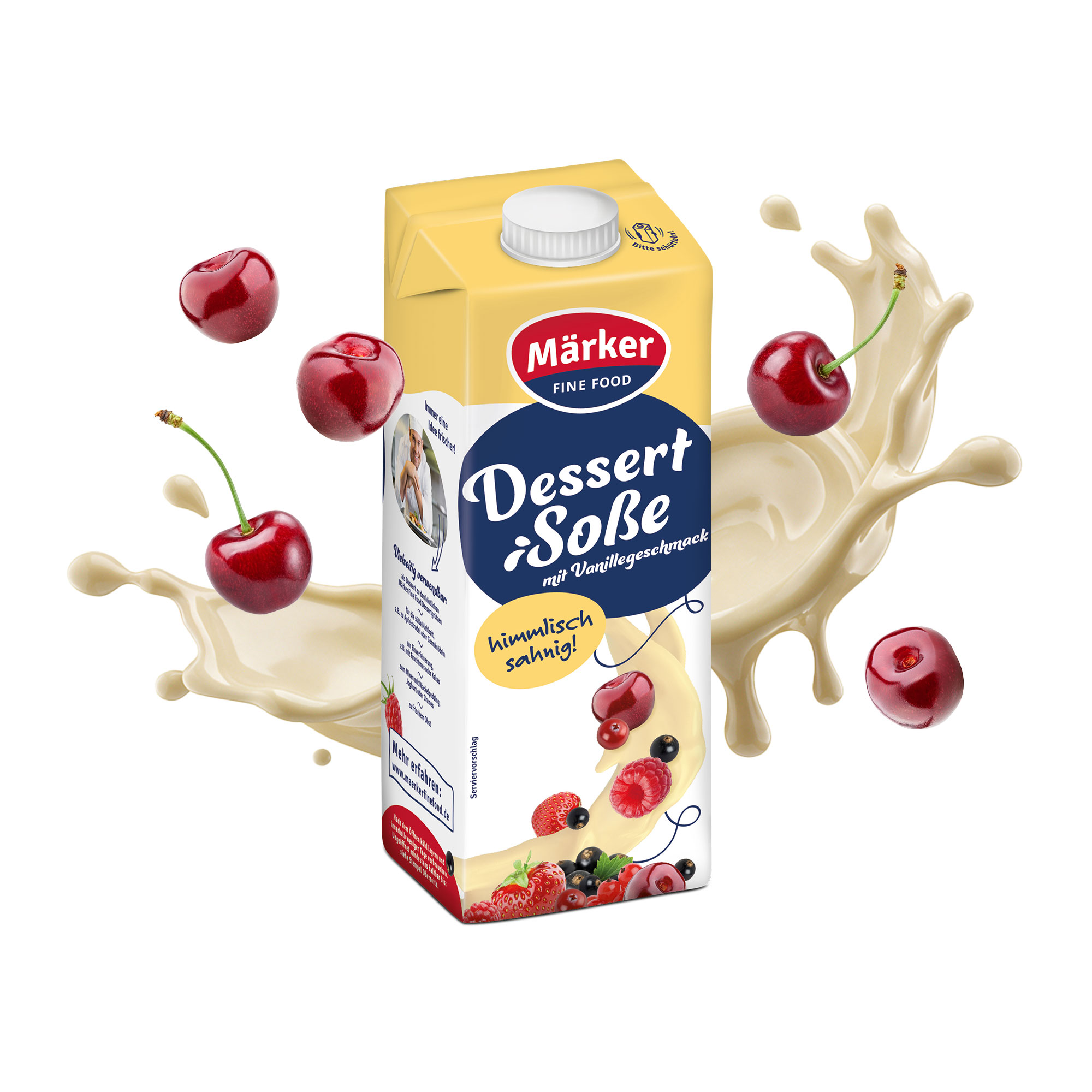 Dessert Soße mit Vanillegeschmack